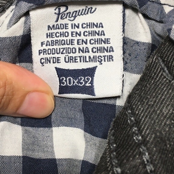 Original Penguin Slim Fit Jeans in Asphalt 30x32 - Picture 9 of 10